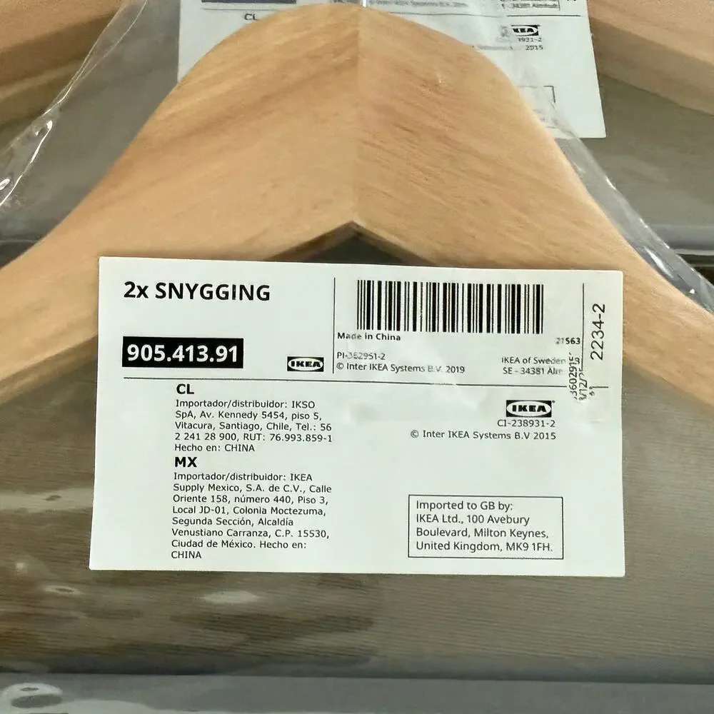 IKEA SYNGGING Hangers 2 Sets of 2 (4 Hangers)